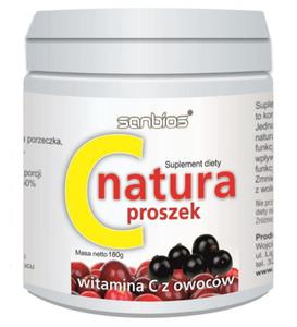 SANBIOS C natura proszek 180g - witamina C z owocw - 2878655577