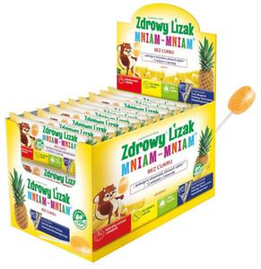 Zdrowy lizak ANANAS Mniam-Mniam bez cukru display 40 szt STARPHARMA - 2876284827