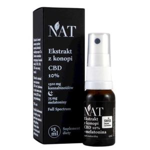 NAT Olejek - ekstrakt z konopi 10% CBD + melatonina 15ml aerozol - 2878097420