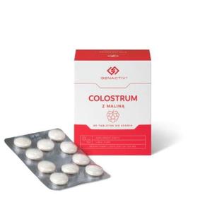 GENACTIV Colostrum z malin 100mg, 60 tabletek do ssania - 2876578859