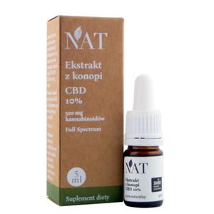 NAT Olejek - ekstrakt z konopi 10% CBD 5ml (mini) - 2877795882