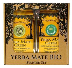 ZESTAW YERBA MATE BIO 50 g, YERBA MATE LIMAO BIO 50 g, BOMBILLA - ORGANIC MATE GREEN - 2878459103