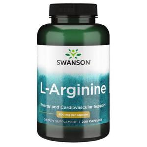 L-Arginine 500 mg 200 kaps. Swanson - 2870111205