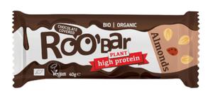 BATON PROTEINOWY Z MIGDAAMI W POLEWIE Z GORZKIEJ CZEKOLADY BEZGLUTENOWY BIO 40 g - ROOBAR - 2878202600