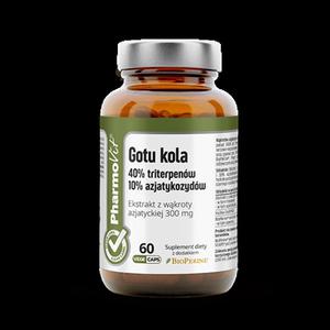 GOTU COLA (40% TRITERPENW, 10% AZJATYKOZYDW) 60 KAPSUEK BEZGLUTENOWE 31,98 g - PHARMOVIT (CLEAN LABEL) - 2871877777