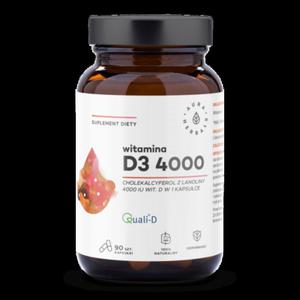 Witamina D3 4000 IU 90 kapsuek Aura Herbals - 2878459136