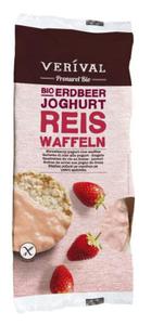 WAFLE RYOWE Z POLEW JOGURTOWO - TRUSKAWKOW BEZGLUTENOWE BIO 100 g - VERIVAL - 2878882861