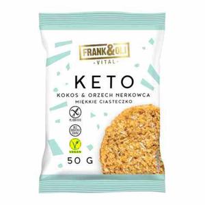 Frank&Oli Keto Ciastko Mikkie Kokos i Orzech Nerkowca 50g - 2875494041