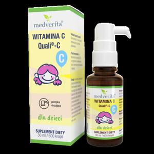 Medverita Witamina C w kroplach dla dzieci Quali-C 30ml - 2878459224