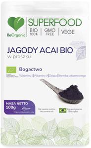 Jagody Acai BIO w proszku 100g BeOrganic - 2874875501