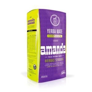 Yerba Mate AMANDA 0,5kg hierbas serranas z dodatkiem zi - 2877544309