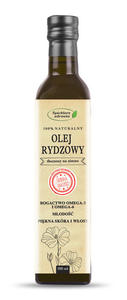 Prawdziwy Olej rydzowy z lnianki toczony na zimno 500ml - 2872805747