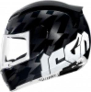 Kask ICON AIRMADA STACK Czarny deflektor, docisk szyby, antifog, zapicie DD