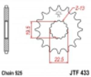 Zbatka przd JTF433 (acuch 525) - 2825553733