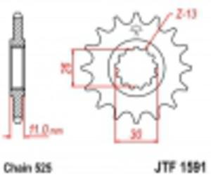 Zbatka przd JTF1591 (acuch 525) Yamaha FZ8 Fazer, FZ-09, MT-09, TDM900 - 2825553815