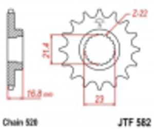 Zbatka przd JTF582 (acuch 520) Yamaha XJ600 Diversion 92-03r - 2825554049