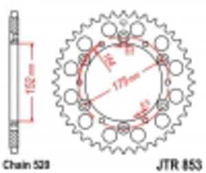 Zbatka TY JTR853 (acuch 520) Yamaha YZ WR 125 250 YFS 200 YFM 350 660 - 2825554313