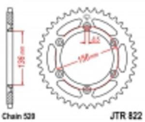 Zbatka TY JTR822 (acuch 520) Husqvarna SM SMR SMS TE TC CR WR / Suzuki RGV DR 250 350 - 2825554401