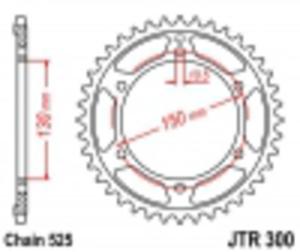 Zbatka TY JTR300 (acuch 525) Yamaha TRX850 TDM900 FZ8 / Honda XL Transalp 600 650 700 - 2825554441