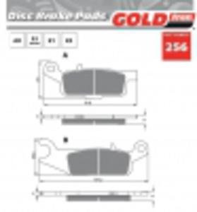 KLOCKI HAMULCOWE GOLDFREN 256K5 YAMAHA YFM 550/700 Grizzly 07- ty prawy - 2825554535