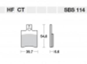 KLOCKI HAMULCOWE SBS 114HF Przd - 2825554901