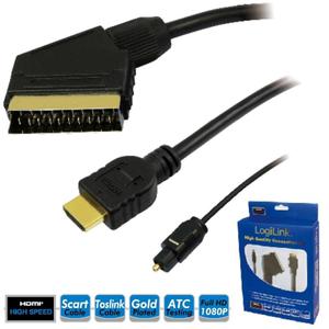 Multimedialny zestaw kabli, HDMI, Toslink, Scart CHB002 - 2824917530