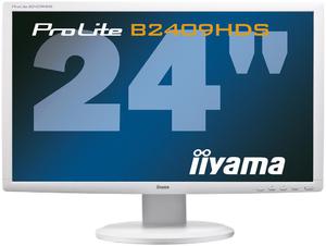 24'' LCD Prolite B2409HDS-W1 biay DVI/HDMI/PIVOT/goniki - 2824916391