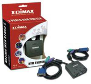 Edimax KVM PS/2 Audio Switch dla 2 komputerw (kable 1.2m w zestawie) C0180086 - 2824914871