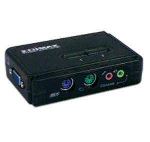 Edimax KVM PS/2 Audio SOHO Switch dla 2 komputerw (kable 1.8m w zestawie) C0180090 - 2824914875