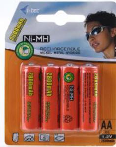 i-Tec 4 x akumulatory AA Ni-MH 2800 mAh - baterie C6201028 - 2824916800