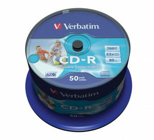 CD-R 52x 700MB 50P CB Printable ID43490 - 2824921219