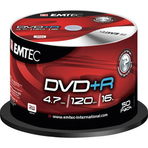 DVD+R EMTEC 4,7GB X16 CB-50 - 2824914992