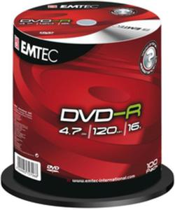 DVD-R EMTEC 4,7GB X16 CB-100 - 2824914993