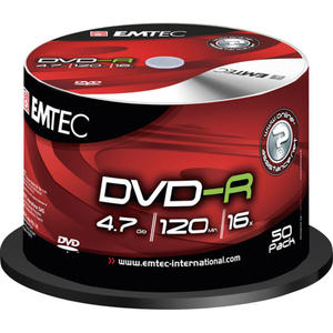 DVD-R EMTEC 4,7GB X16 CB-50 - 2824914995