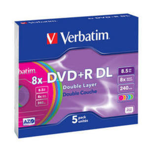 DVD+R 8,5GB 8X Double Layer, Kolorowe SLIM 5szt. - 2824921223