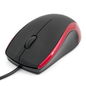 MOUSE OMEGA OM-263 LASER SPRINGFIELD 800/1600DPI BLACK RUBBER+RED USB - 2824918480