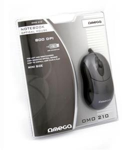 MOUSE OMEGA MINI OM-210 BLACK + GREY USB - 2824918493