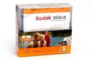 KODAK DVD-R 1,4GB 4X MINI 8CM SLIM*5 - 2824917104