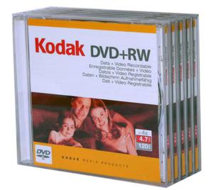 KODAK DVD+RW 4,7GB 4X JEWEL CASE*5 - 2824917106