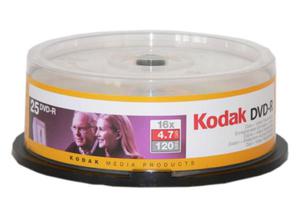 KODAK DVD-R 4,7GB 16X CAKE*25 - 2824917107