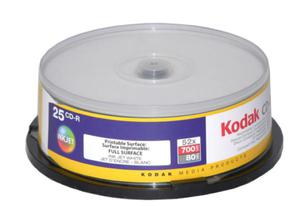 KODAK CD-R 700MB 52X INKJET PRINTABLE FF CAKE*25 - 2824917109