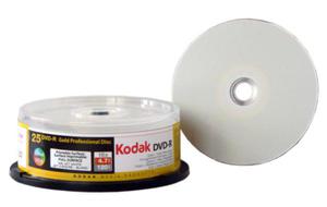 KODAK DVD-R 4,7GB 16X PRINTABLE FF GOLD PROFESSIONAL CAKE*25 - 2824917117