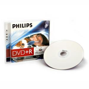 PHILIPS DVD+R 4,7GB 16X PRINT. FF ID BRAND JEWEL CASE*10 - 2824918795