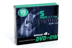 PLATINUM DVD+RW 4,7GB 4X SLIM CASE*5 - 2824918905