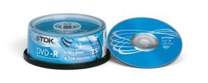 TDK DVD-R 4,7GB 16X CAKE*25 - 2824920487