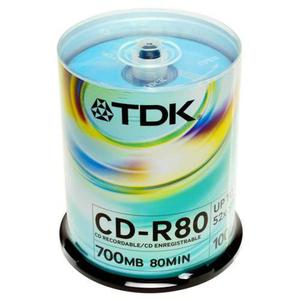 TDK CD-R 700MB 52X CAKE*100 - 2824920491