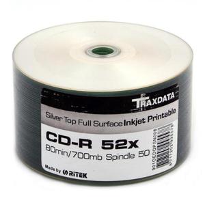 TRAXDATA CD-R 700MB 52X SILVER FF PRINTABLE SP*50 901OEDRPSN002 - 2824921029