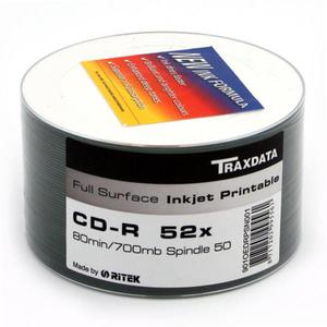 TRAXDATA CD-R 700MB 52X FF WHITE PRINTABLE SP*50 901OEDRPSN001 - 2824921030