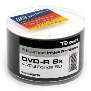 TRAXDATA DVD-R 4,7GB 8X WHITE FF PRINTABLE SP*50 907OEDRPSN001 - 2824921036