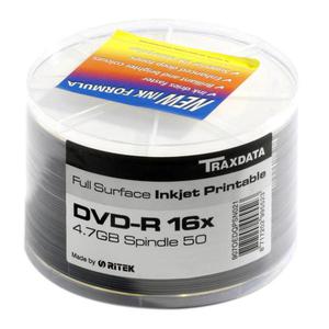 TRAXDATA DVD-R 4,7GB 16X WHITE FF PRINTABLE SP*50 907OEDRPSN003 - 2824921037